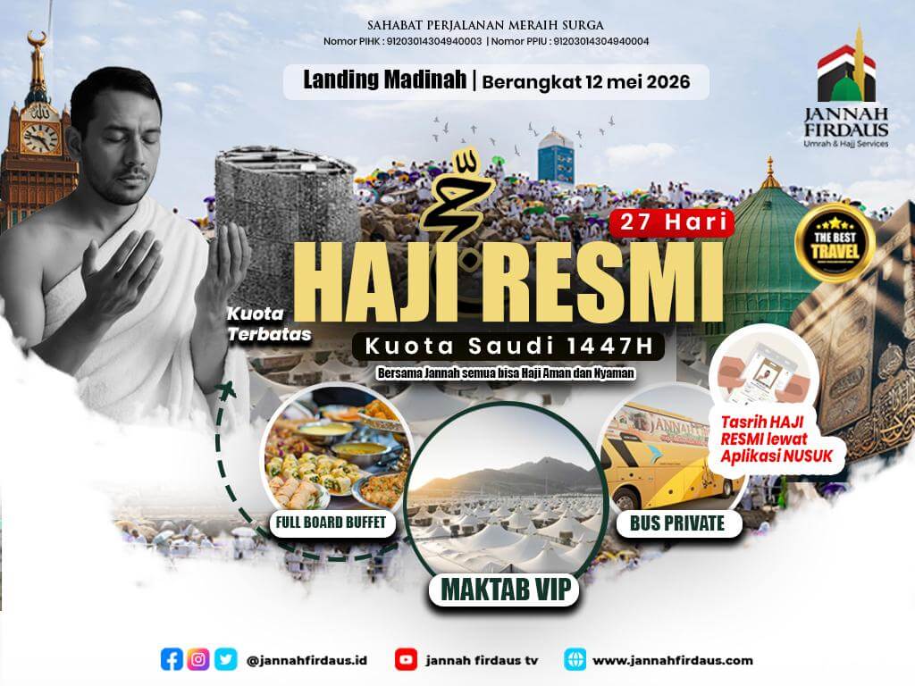 Haji Khusus Kuota Resmi Saudi 27 Hari – Paket Ekonomis